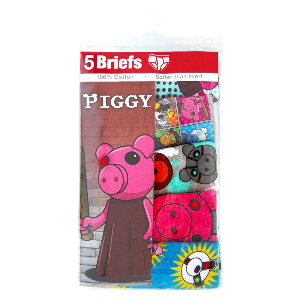 New Handcraft Boys 5 Pack Piggy Minitoon Multicolor Briefs Underwear Size 6